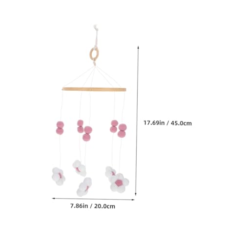 KESYOO Flower Pom Poms Crib Mobile for Girls