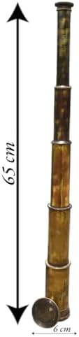 Globle Antique Brass Telescope with Collapsible Spyglass