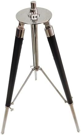 Nautical Brass Telescope Double Barrel Spyglass with Brass Tripod and Black Leather