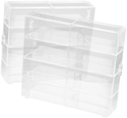 2pcs Display Case for Collectibles and Miniatures with Elegant Wall-Mounted Design
