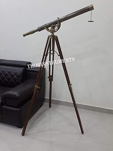 THORINSTRUMENTS Floor Standing Antique Brass Griffith Astro Telescope with Tripod Stand