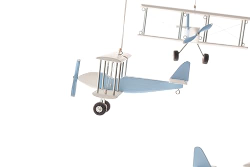 Handcrafted Wooden Airplane Mobile for Baby Room