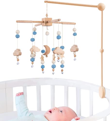 BlueMello Starry Night Crib Mobile and Holder Set