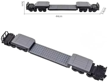 MOC City Creative Building Set with Train Wheels and Low-Loader Truck