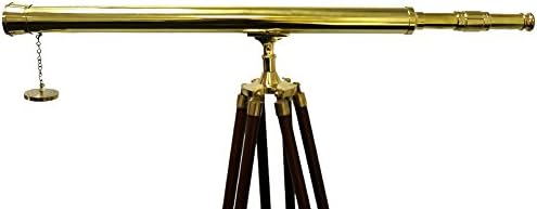 Handcrafted Nautical Harbor Master Brass Telescope with Tripod Stand