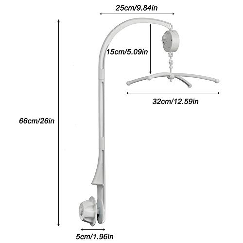 AFUNTA 26 Inch Baby Crib Mobile with Music Box Holder