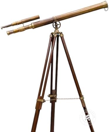 TAL Antique Brass Telescope with Tripod Stand