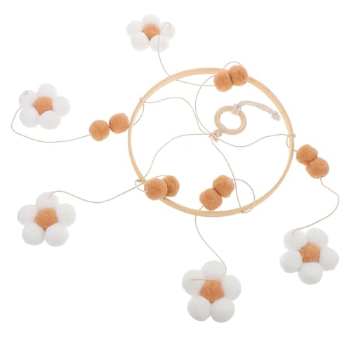 Totority Boho Crib Mobile with Flower Ball Design 1