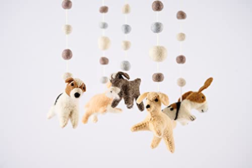 Mud Pie Baby Nursery Puppy Mobile Multi Color