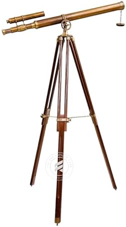 TAL Antique Brass Telescope with Tripod Stand