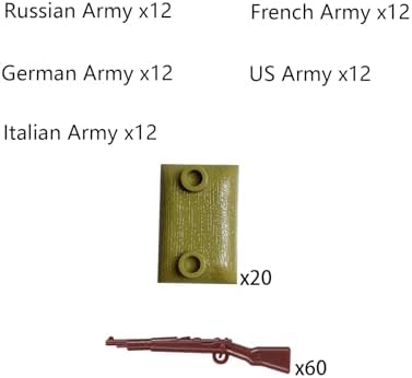 WW2 Building Set with 180pcs Action Figures and Weapons