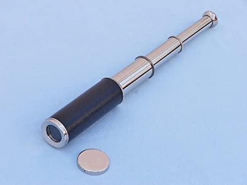 Hampton Nautical Captains Spyglass Telescope with Black Rosewood Box