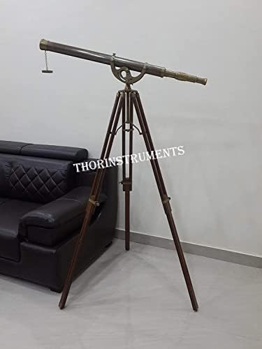 THORINSTRUMENTS Floor Standing Antique Brass Griffith Astro Telescope with Tripod Stand