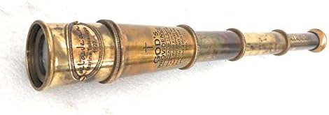 ALADEAN 16 Inch Brass Spyglass Telescope with Psalm 328 Engraving