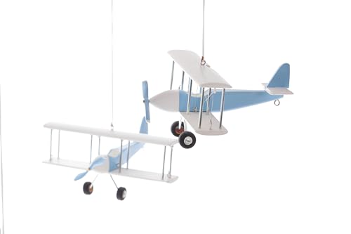 Handcrafted Wooden Airplane Mobile for Baby Room