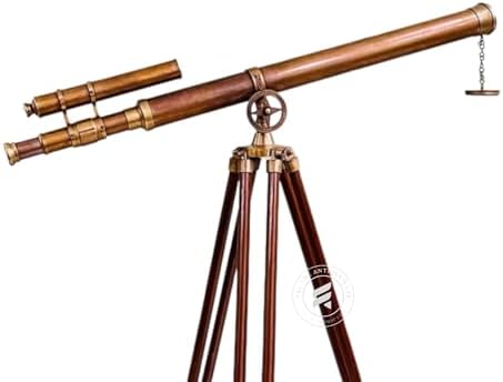 TAL Antique Brass Telescope with Tripod Stand