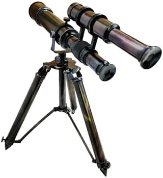 Brass Telescope with Tripod for Desk Decor and Gifts