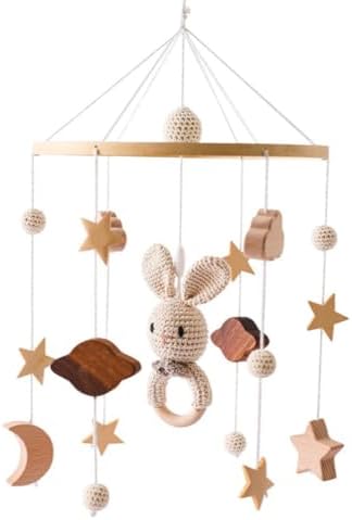 Baby Mobile for Crib Elephant and Clouds Decor