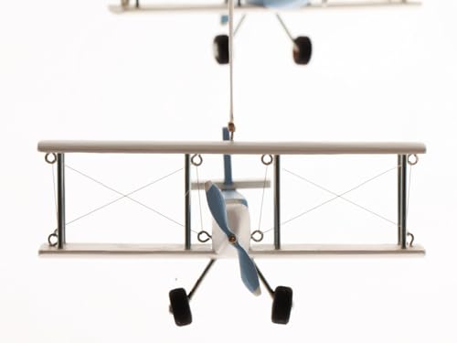 Handcrafted Wooden Airplane Mobile for Baby Room