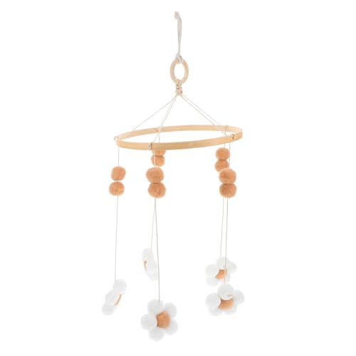 Totority Boho Crib Mobile with Flower Ball Design 1