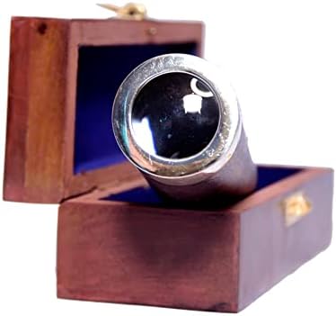 Vintage Brass Spyglass Telescope with Leather Wrap