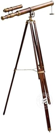 TAL Antique Brass Telescope with Tripod Stand