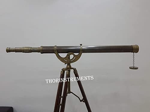 THORINSTRUMENTS Floor Standing Antique Brass Griffith Astro Telescope with Tripod Stand