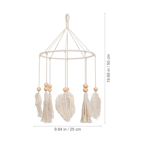Boho Crib Mobile with Neutral Soothing Tones