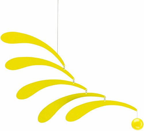 Flowing Rhythm Yellow Hanging Mobile - 18 Inches