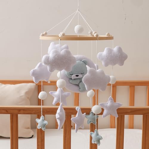 GOODMOM Baby Crib Mobile Bear Nursery Decor