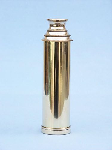 Nauticalmart Deluxe Class Solid Brass Captains Spyglass Telescope
