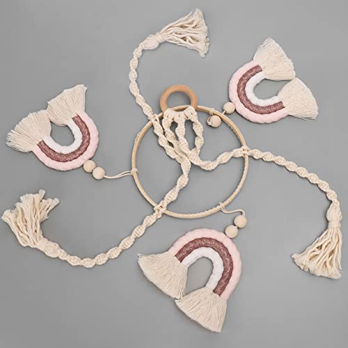 Rainbow Baby Crib Mobile - Pink Boho Decor