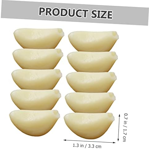Happyyami 10pcs Artificial Garlic Cloves for Display and Photography