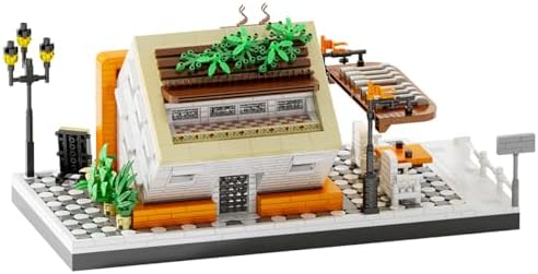 Architecture Inverted Coffee Shop Building Blocks Set 2100 PCS