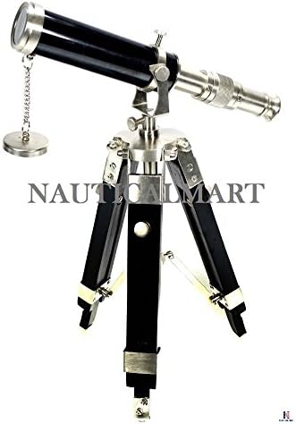 NauticalMart Brass Telescope with Tripod Stand