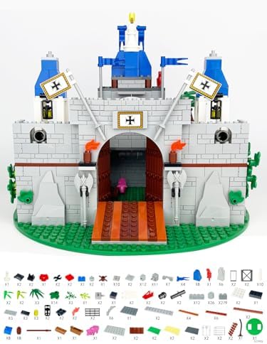 Medieval Knight Castle Building Blocks Set with 12 Knights Figures