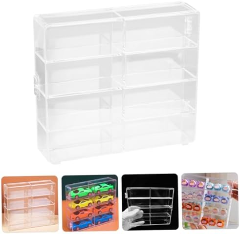 NUOBESTY 2pcs Tiered Display Case for Collectibles