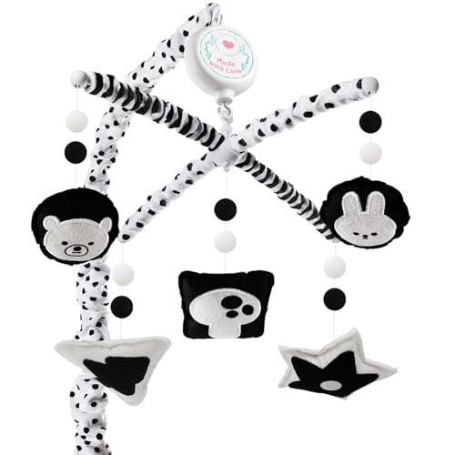 Montessori Crib Mobile with 3-Mode Music Box