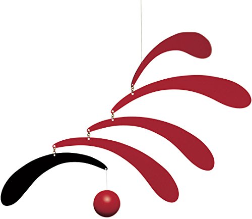 Flowing Rhythm Red Hanging Mobile - 18 Inches