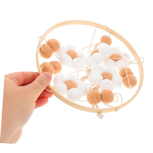 Totority Boho Crib Mobile with Flower Ball Design 1