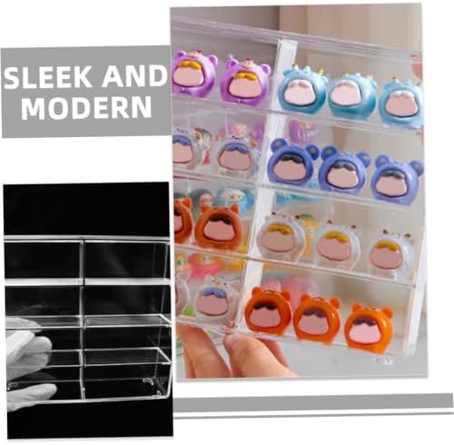 NUOBESTY 2pcs Tiered Display Case for Collectibles