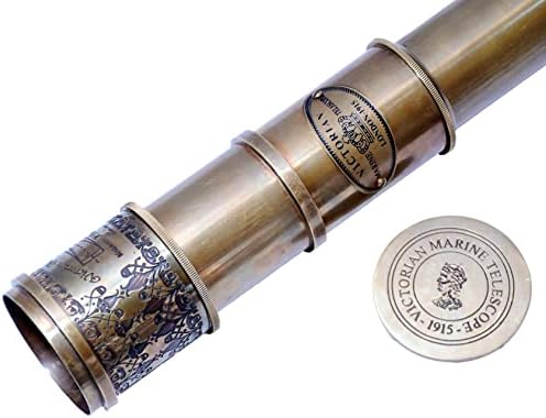 Mini Size Tabletop Authentic Brass Telescope Classic Design