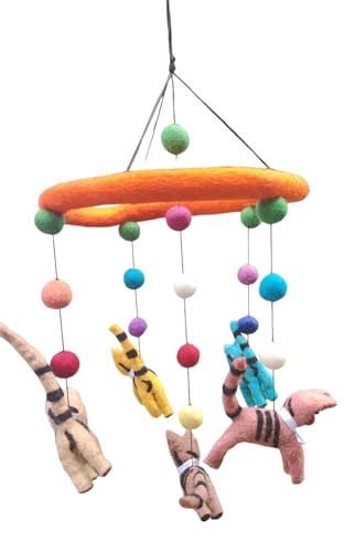 Handmade Cat Mobile for Baby Nursery