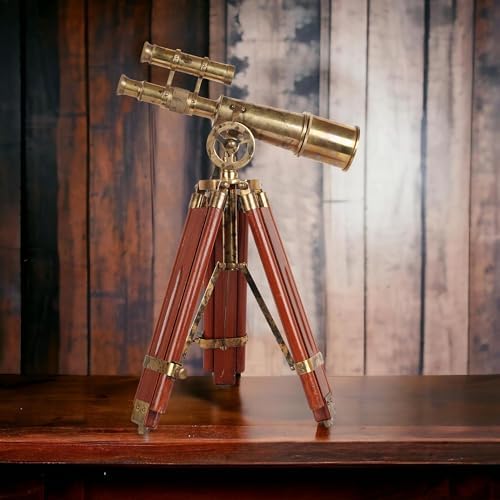 Kelvin Huges London 1915 Brass Telescope with Tripod Stand