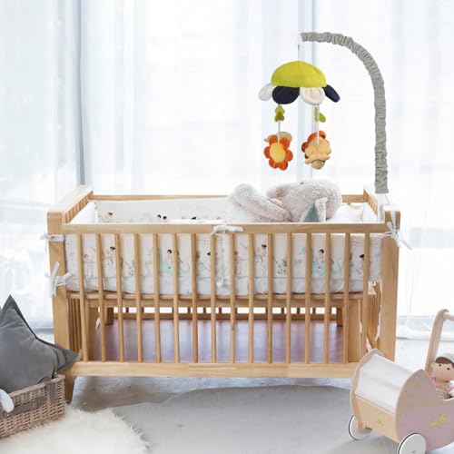 SourceTon 3 PCS Crib Mobile Fabric Covers Premium Decorative Protection
