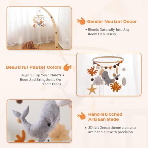 Ocean Animal Baby Mobile - Gender Neutral Crib Decoration