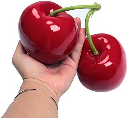 XINFU Big Double Cherry Play Food Decoration