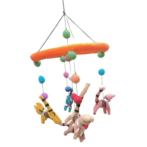 Handmade Cat Mobile for Baby Nursery