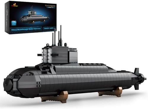 JMBricklayer Nuclear Submarine Building Set - Military Model Toy for Boys and Adults