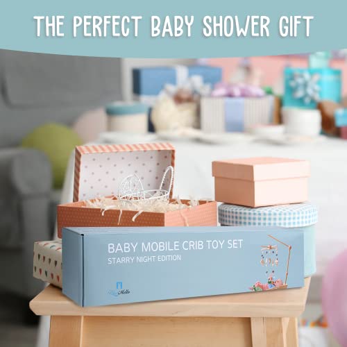 BlueMello Starry Night Crib Mobile and Holder Set
